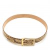 DOLCE & GABBANA SNAKE LEATHER BELT WITH BUCKLE WITH CRYSTALS SIZE:90